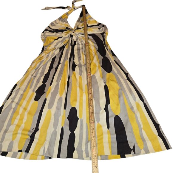 Trinia Turk Womens Small Dress Silk Halter Neck Tie Cover-Up Abstract Retro - Picture 6 of 12